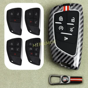 metal car key case cover chain for chevrolet silverado 1500 suburban tahoe for gmc sierra 1500 yukon remote keychain accessories