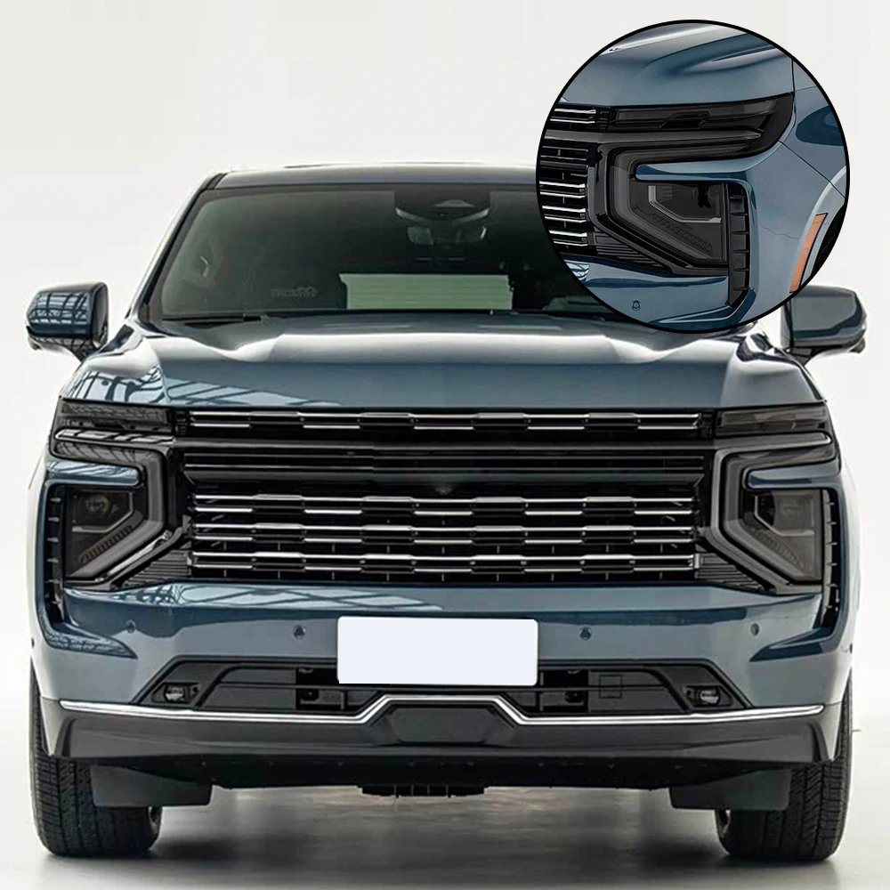 tpu car headlight protective film for chevrolet tahoe 2021 2026 smoke black gloss pre cut ppf anti scratch vinyl wrap cover kit tpu car headlight protective film for chevrolet tahoe 2021 2026 smoke black gloss pre cut ppf anti scratch vinyl wrap cover kit