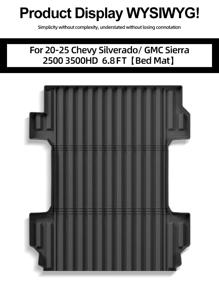 car rear trunk mat for silverado/gmc sierra 2500 3500hd 2020 2026 tpe rear trunk protector pads all weather cargo liner car rear trunk mat for silverado/gmc sierra 2500 3500hd 2020 2026 tpe rear trunk protector pads all weather cargo liner