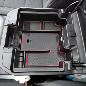 for 2020 2023 silverado/sierra 2500/3500hd/ 2019 2023 chevy silverado 1500 / gmc sierra 1500 armrest storage box tray organizer