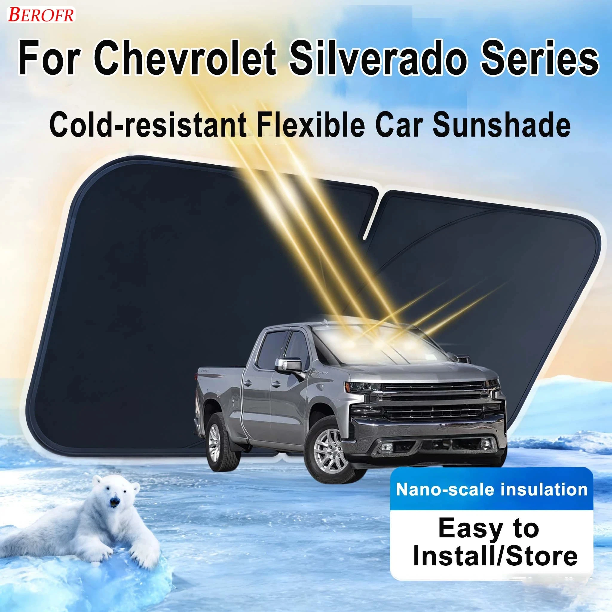 for chevrolet silverado series 2023 2026car windshield sunshade cover front window sun shade heat insulation summer accessories for chevrolet silverado series 2023 2026car windshield sunshade cover front window sun shade heat insulation summer accessories