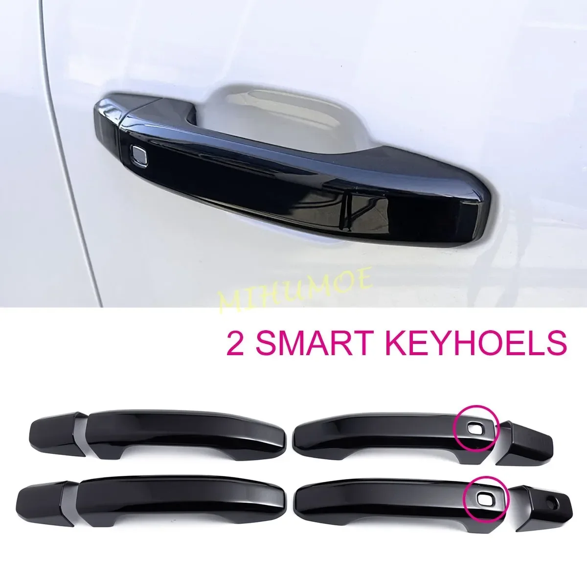 for chevy silverado tahoe suburban gmc sierra 1500 2500hd 3500hd 2 smart keyhole door handle cover black car styling for chevy silverado tahoe suburban gmc sierra 1500 2500hd 3500hd 2 smart keyhole door handle cover black car styling