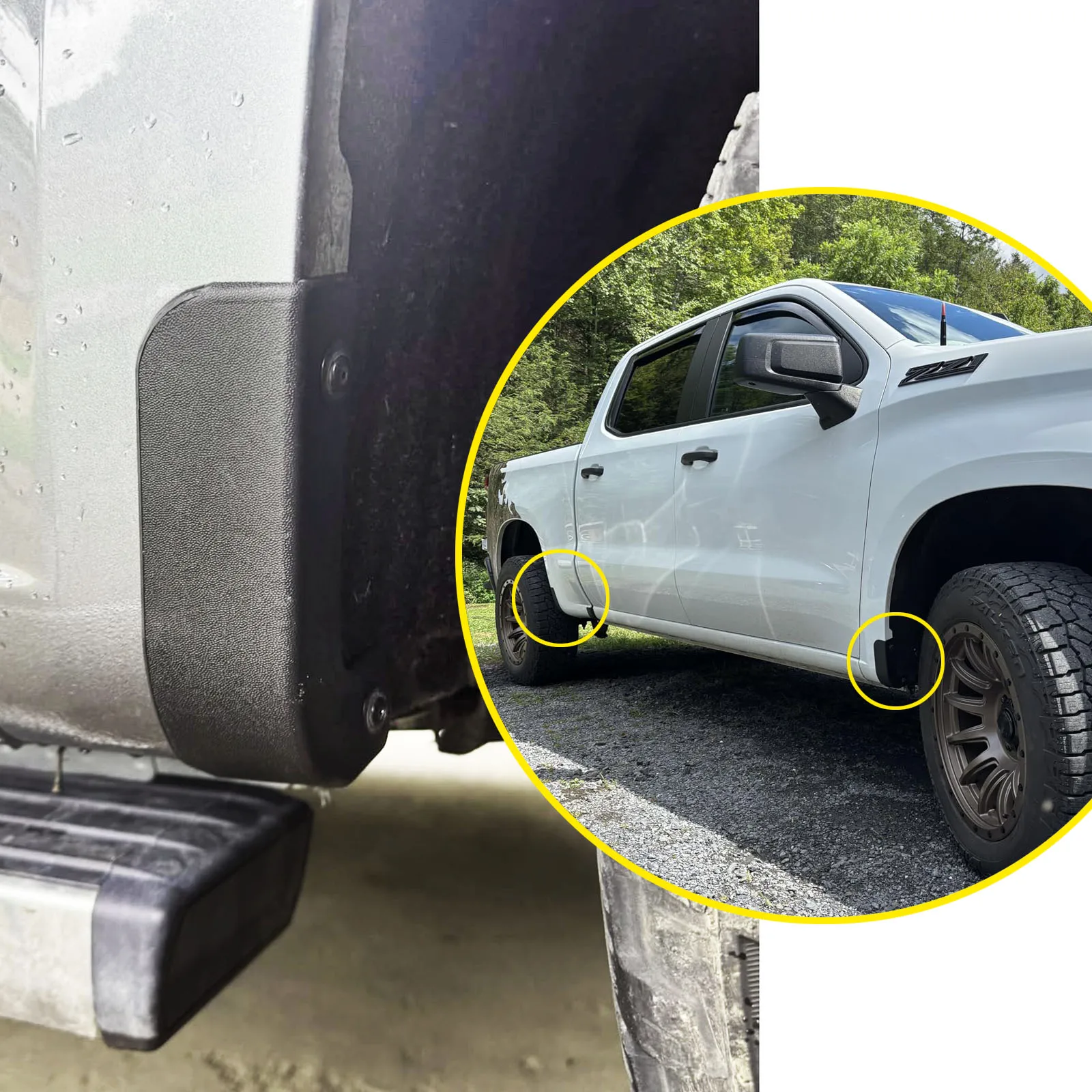4x mud flaps delete for chevrolet silverado 1500 2019 2025 mudguards accessories front rear splash guards fender cover 4x mud flaps delete for chevrolet silverado 1500 2019 2025 mudguards accessories front rear splash guards fender cover