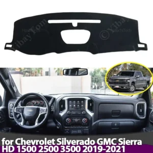 anti slip dashboard cover protective pad sunshade carpet for chevrolet silverado gmc sierra hd 1500 2500 3500 2019 2020 2021