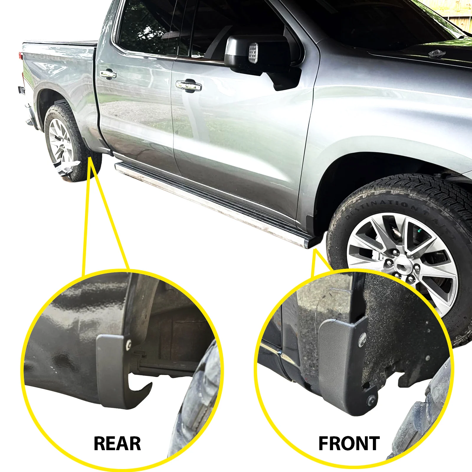 4x mud flaps delete for chevrolet chevy silverado 1500 2019 2025 mudguards accessories front rear splash guards fender cover 4x mud flaps delete for chevrolet chevy silverado 1500 2019 2025 mudguards accessories front rear splash guards fender cover