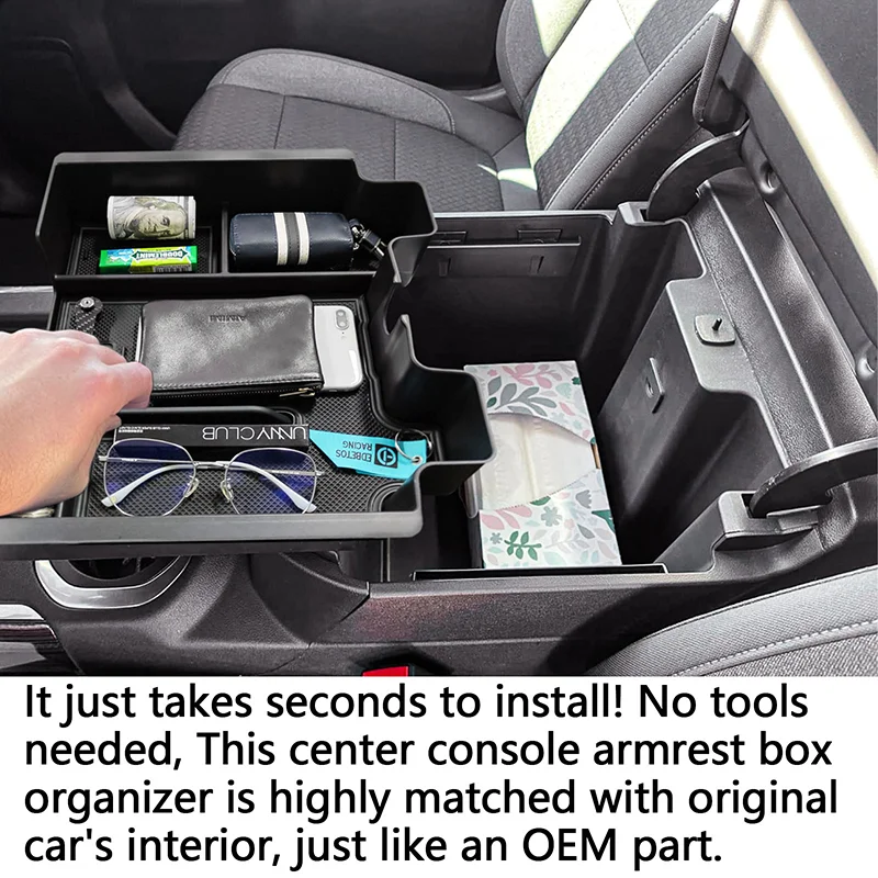 for 2020 2023 silverado/sierra 2500/3500hd/ 2019 2023 silverado 1500 / gmc sierra 1500 armrest storage box tray organizer for 2020 2023 silverado/sierra 2500/3500hd/ 2019 2023 silverado 1500 / gmc sierra 1500 armrest storage box tray organizer