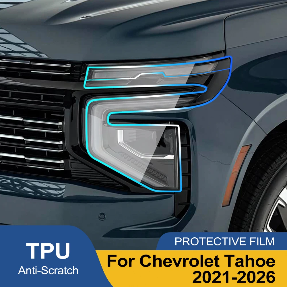 tpu car headlight protective film for chevrolet tahoe 2021 2026 smoke black gloss pre cut ppf anti scratch vinyl wrap cover kit tpu car headlight protective film for chevrolet tahoe 2021 2026 smoke black gloss pre cut ppf anti scratch vinyl wrap cover kit
