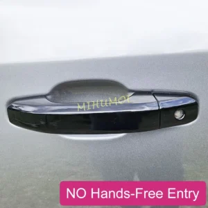 glossy black car door handle strip cover trims for 2019 2025 chevy silverado gmc sierra 1500 2500hd 3500hd