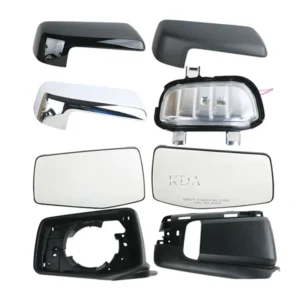 rear heated blind spot warning mirror glass cover frame turn signal light for chevrolet silverado 1500 gmc sierra 1500 2019 2025