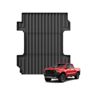 car rear trunk mat for chevy silverado/gmc sierra 2500 3500hd 2020 2026 tpe rear trunk protector pads all weather cargo liner