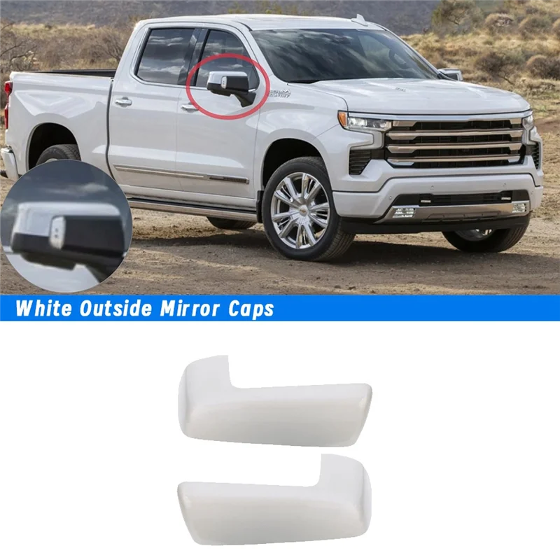 for silverado sierra 1500 2019 2025 exterior side view mirror covers white caps 84612941 84469252 new for silverado sierra 1500 2019 2025 exterior side view mirror covers white caps 84612941 84469252 new