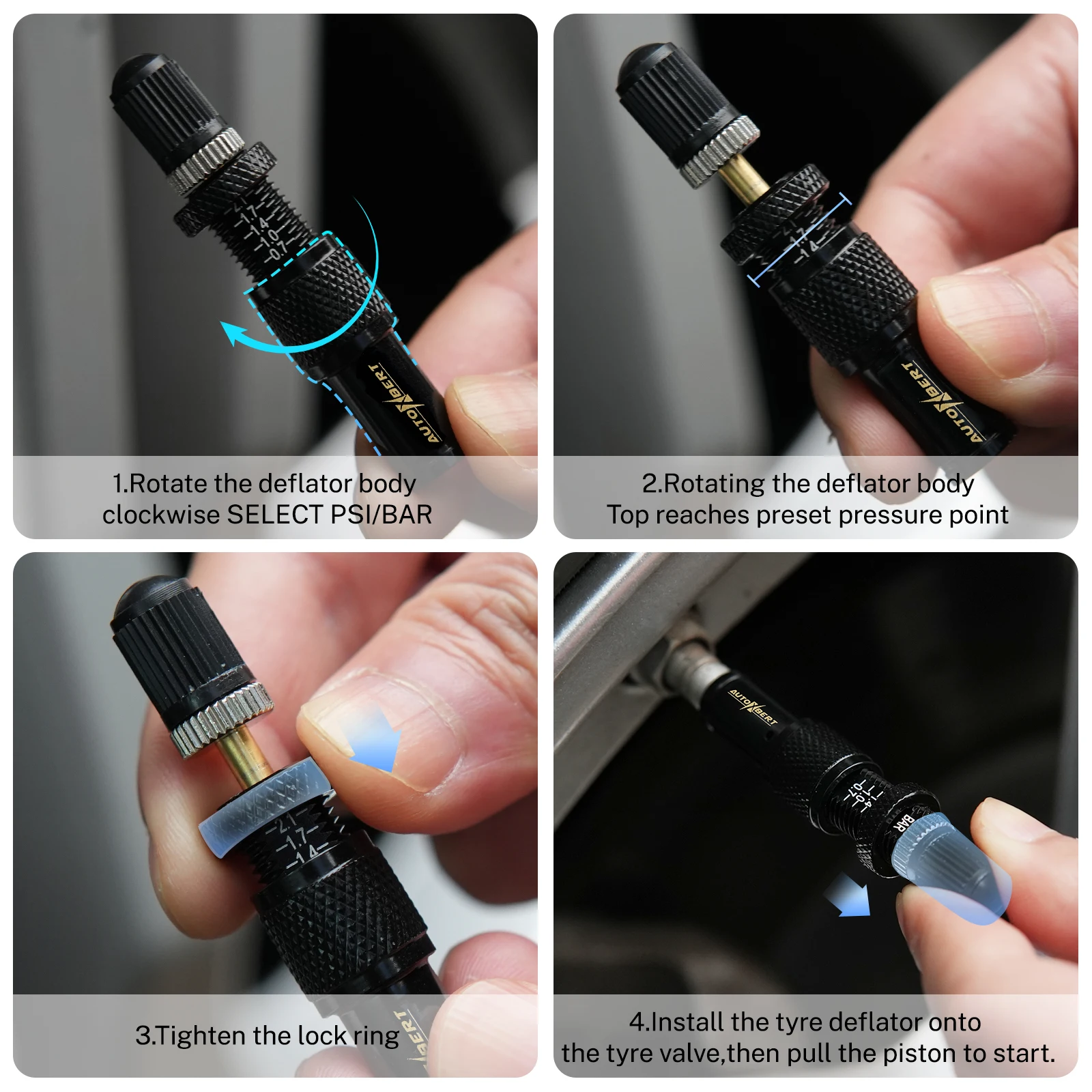 4 pcs 10 30 psi adjustable auto stop tire deflator valve kit screw on tyre air down tools for offroad 4x4 vehicle accessories 4 pcs 10 30 psi adjustable auto stop tire deflator valve kit screw on tyre air down tools for offroad 4x4 vehicle accessories