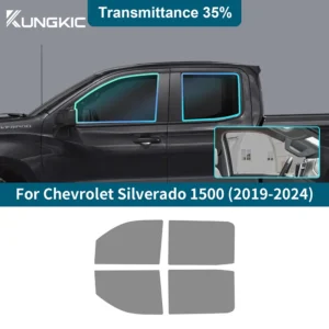 black car window foils tint for chevrolet silverado 1500 2019 2024 film exterior accessories solar uv protection privacy sticker