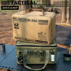 30 42l tactical camping storage bag insulated folding box for picnic, tableware & field equipment waterproof