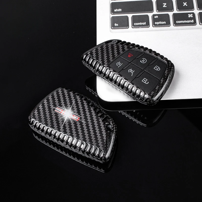 for chevrolet 2021 2024 gmc yukon denali sierra rst tahoe carbon fiber car key case cover shell for chevrolet 2021 2024 gmc yukon denali sierra rst tahoe carbon fiber car key case cover shell