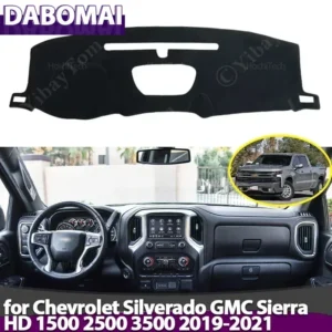 for chevrolet silverado gmc sierra hd 1500 2500 3500 2019 2020 2021 dashboard cover dash board mat carpet pad shade cape blanket